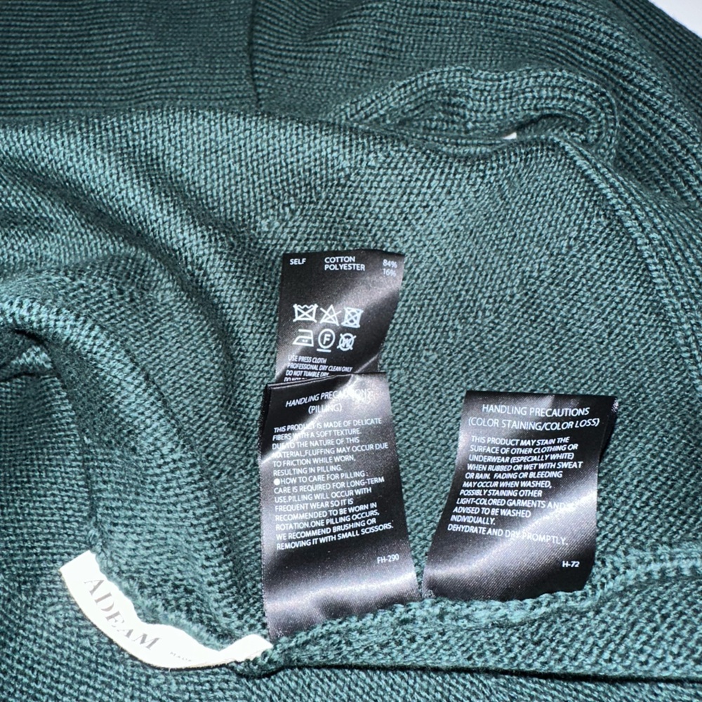 ADEAM Intermix “Wendy” forest green peplum knit sweater top L - Picture 8 of 12